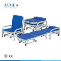AG-AC003 médical deux fonction avec mousse souple pliant accompagnateur accompagner chaise